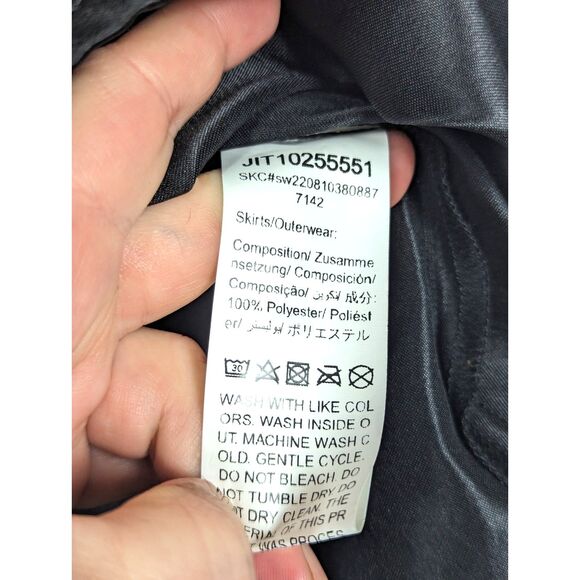 FRIDA KAHLO x SHEIN Tiered Shiny Black Satin Midi Skirt Peasant Boho Medium - Picture 5 of 5